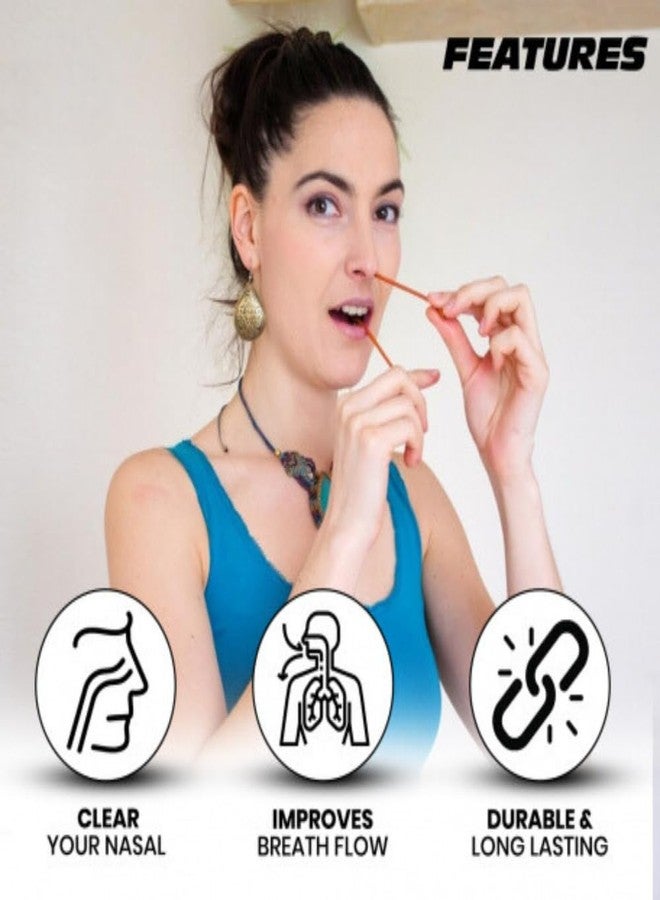 Luvottica Rubber Sutra Neti for Nasal Cleaning - Natural Sinus Relief & Hygiene Tool | Easy-to-Use, Effective Neti Thread for Clear Breathing & Nasal Irrigation (Size: 3 No), Set of 5 - Image 2